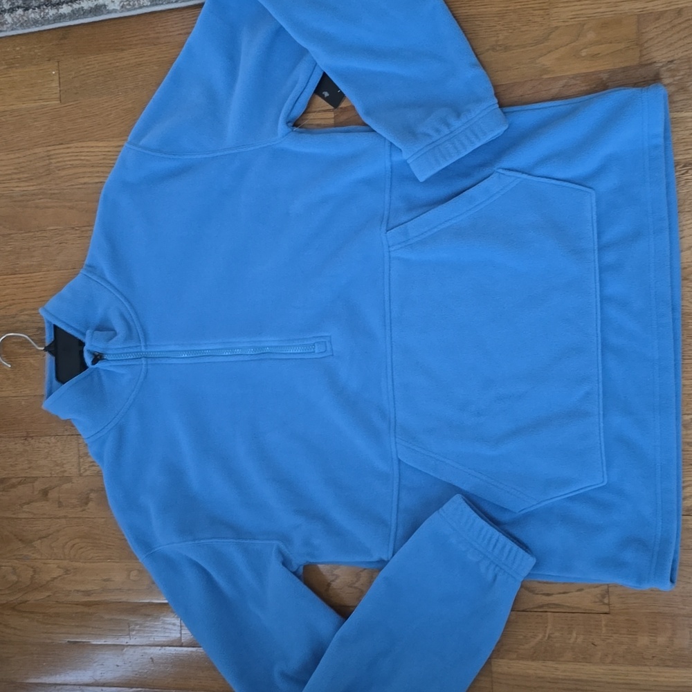 XERSION BRAND MEN'S BIG AND TALL BLUE PULLOVER QUARTER ZIP FLEECE SIZE LT